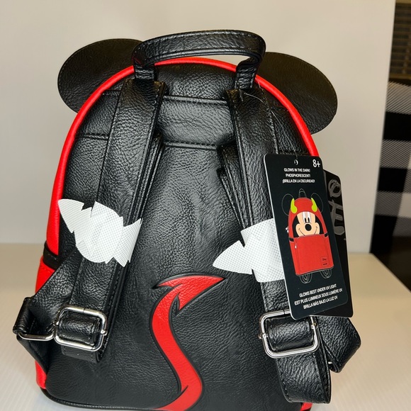 Loungefly Disney Devil Mickey Mouse Mini Backpack - Picture 3 of 6